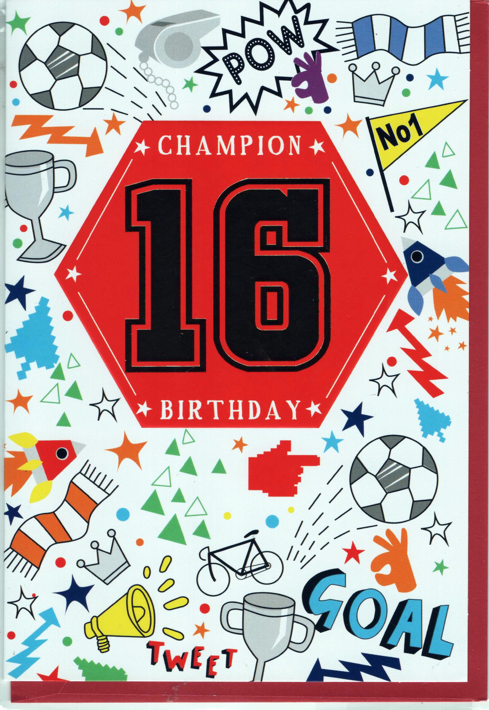 16 Birthday Greeting Card