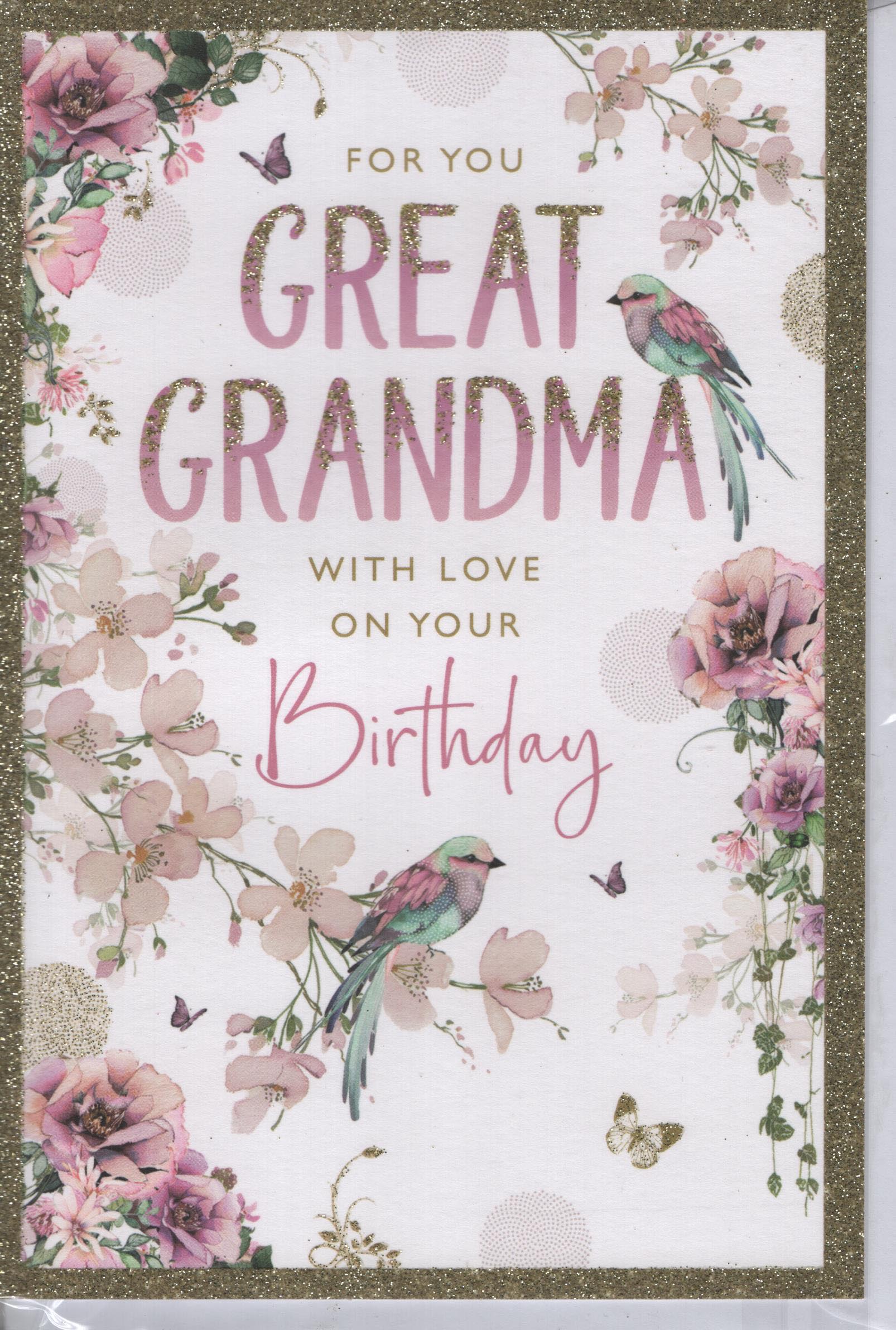 For You Great Grandma With Love On Your Birthday