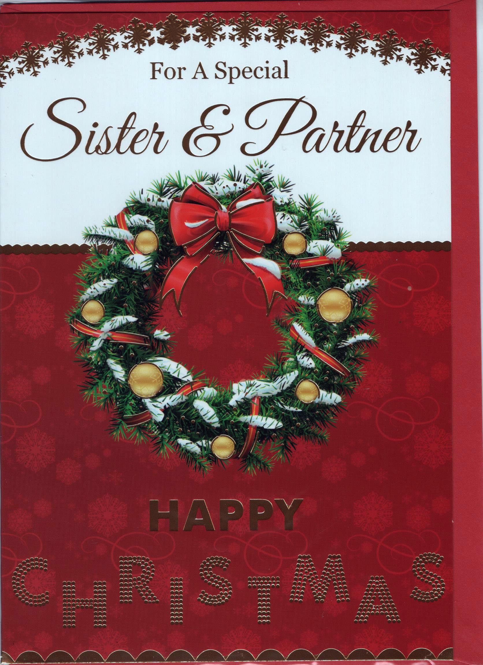 For a Special Sister & Partner Happy Christmas