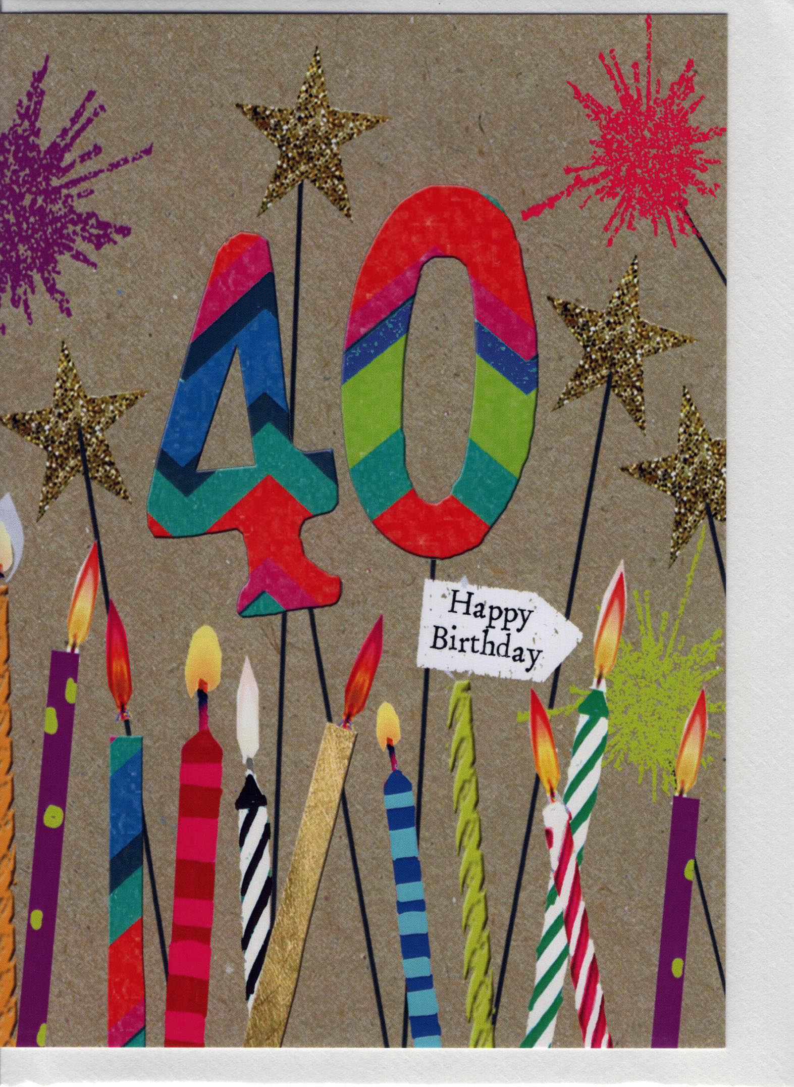 40 Happy Birthday Greeting Card