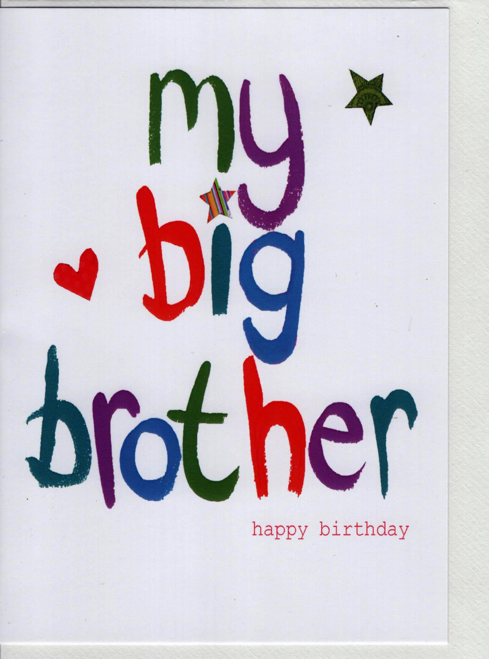My Big Brother Happy Birthday