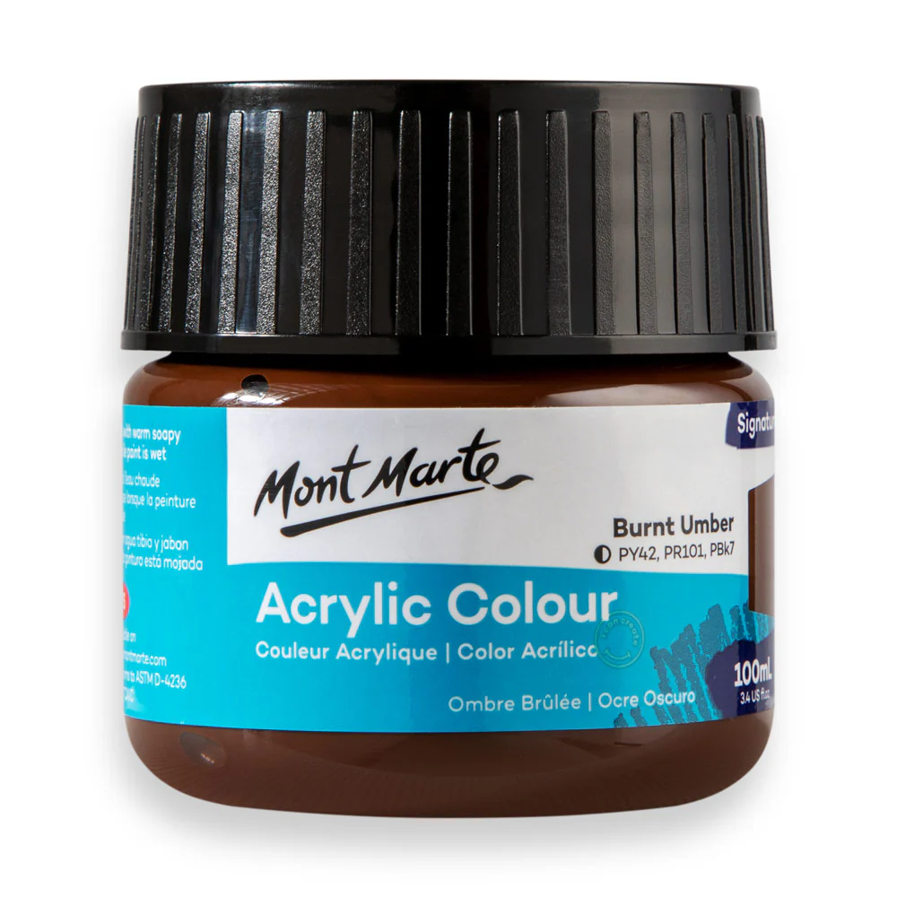 Mont Marte Signature 100ml Acrylic Colour - Burnt Umber
