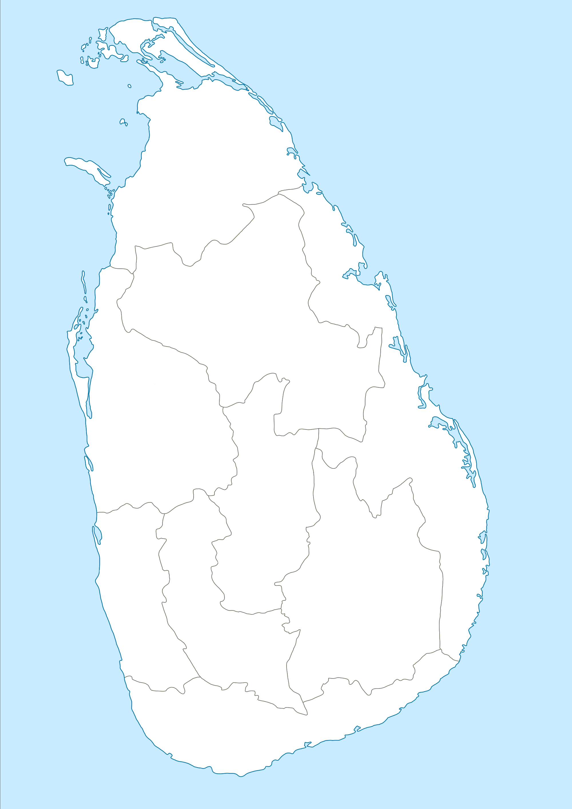 weerodara Sri Lanka Province And District Map 