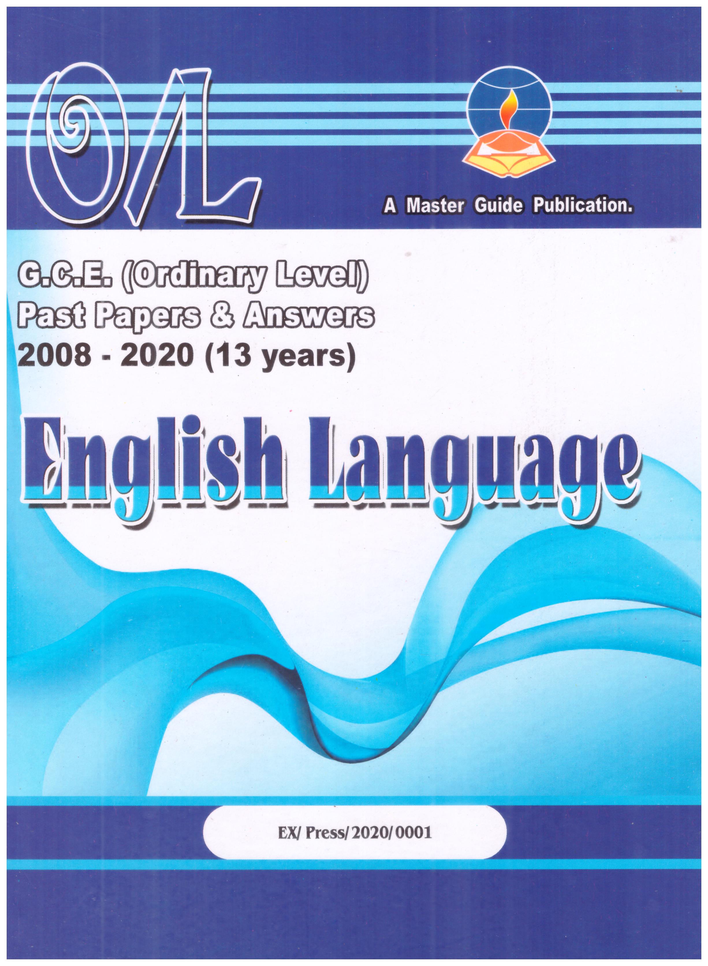Master Guide O/L English Language Pass Papers and Answers 2011-2022