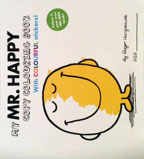 My Mr.Happy Copy Colouring Book With Colourful Stickers