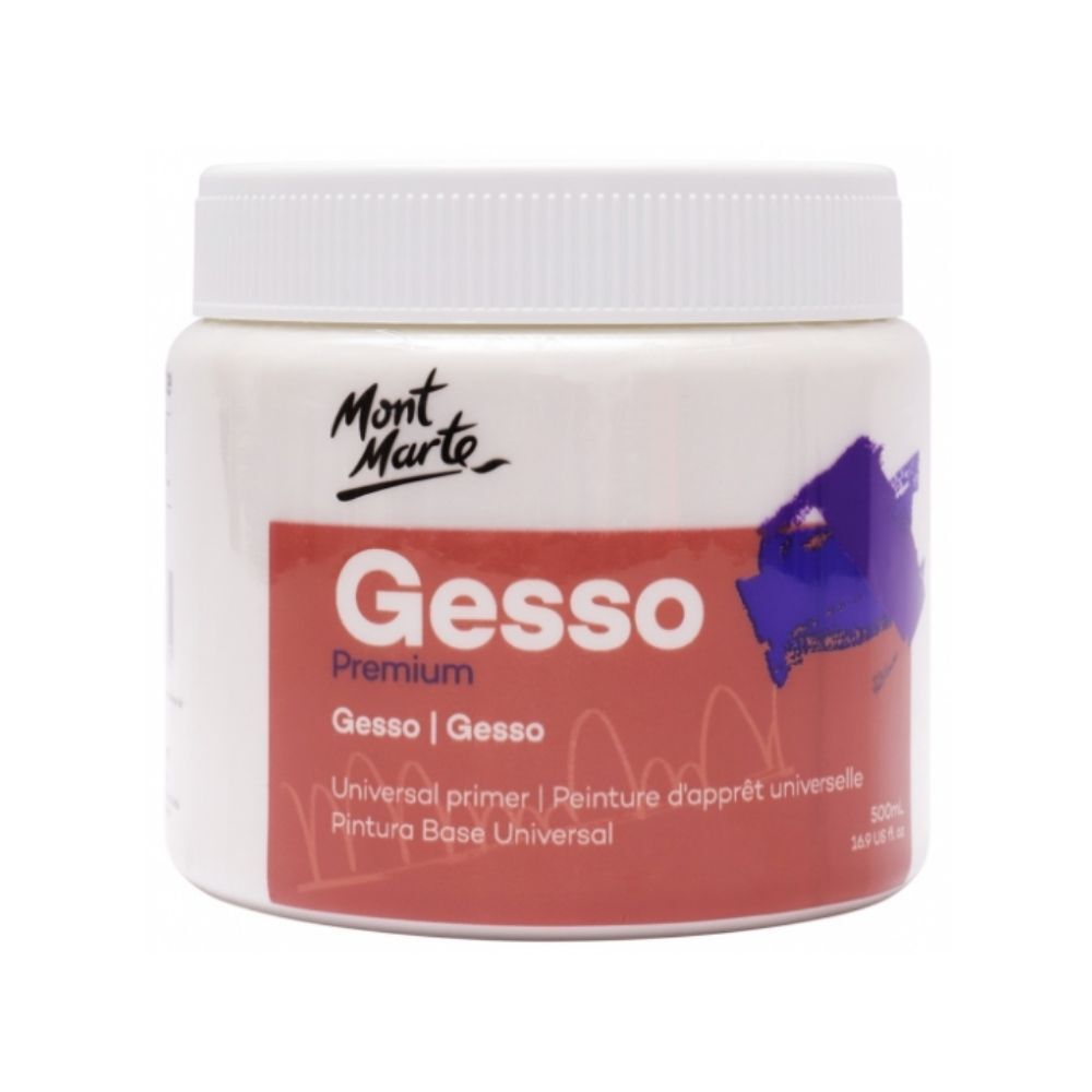 Mont Marte Premium White Gesso Tub 500ml 
