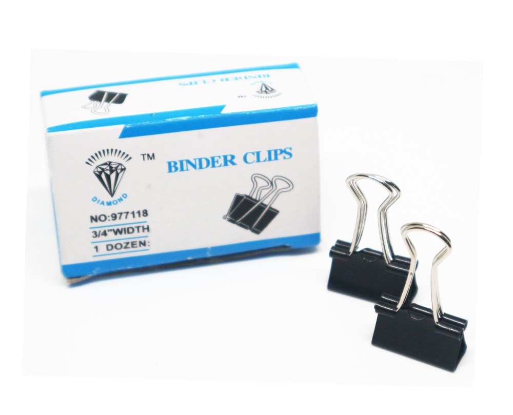 Binder Clip 19 mm Black and colour 